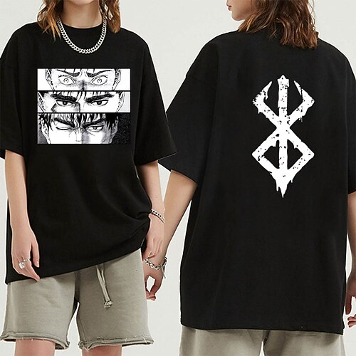 Bersærk Indvolde T-shirt Trykt mønster Klassisk Gadestil T恤衫 Til Herre Dame Unisex Voksne Varmstempling 100% Polyester Afslappet / Hverdag
Bersærk Indvolde T-shirt Trykt mønster Klassisk Gadestil T恤衫 Til Herre Dame Unisex Voksne Varmstempling 100% Polyester Afslappet / Hverdag