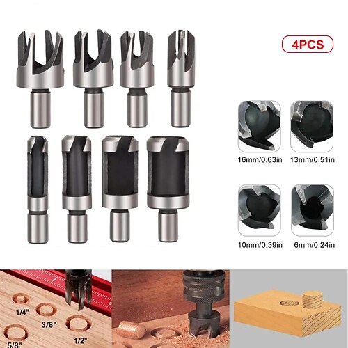 8-teiliges Set aus Korkmesser aus Kohlenstoffstahl, Korkbohrer, Holzbearbeitungsbohrer, Fass-Klauen-Rundholz-Zapfenbohrer-Kombinationsset
8-teiliges Set aus Korkmesser aus Kohlenstoffstahl, Korkbohrer, Holzbearbeitungsbohrer, Fass-Klauen-Rundholz-Zapfenbohrer-Kombinationsset