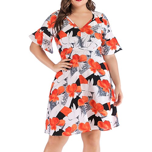 Per donna Plus Size Abito casual Abiti in chiffon Abito linea A Floreale Vestito longuette Manica corta Stampa A V Di tendenza Esterno Arancione Verde Primavera Estate XL XXL 3XL 4XL 5XL
Per donna Plus Size Abito casual Abiti in chiffon Abito linea A Floreale Vestito longuette Manica corta Stampa A V Di tendenza Esterno Arancione Verde Primavera Estate XL XXL 3XL 4XL 5XL