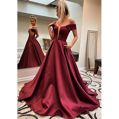 Linea-A Abiti da ballo Da principessa Vestito Formale Strascico a terra Senza maniche Senza spalline Raso Scollato sul retro con Tasche 2023
Linea-A Abiti da ballo Da principessa Vestito Formale Strascico a terra Senza maniche Senza spalline Raso Scollato sul retro con Tasche 2023