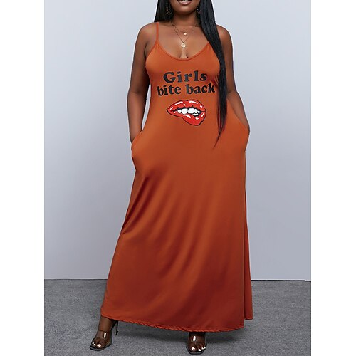 Per donna Plus Size Abito casual Abito sottoveste Pop art Alfabetico Abito lungo Abito lungo Senza maniche Tasche Stampa Con bretelline Di tendenza Giornaliero Nero Arancione Primavera Estate XL XXL
Per donna Plus Size Abito casual Abito sottoveste Pop art Alfabetico Abito lungo Abito lungo Senza maniche Tasche Stampa Con bretelline Di tendenza Giornaliero Nero Arancione Primavera Estate XL XXL