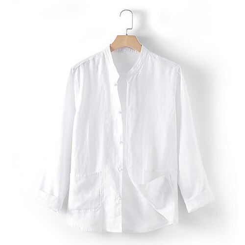 Per uomo camicia di lino Camicia estiva Camicia da spiaggia Nero Bianco Blu marino Manica lunga Liscio Colletto Primavera estate Informale Giornaliero Abbigliamento
Per uomo camicia di lino Camicia estiva Camicia da spiaggia Nero Bianco Blu marino Manica lunga Liscio Colletto Primavera estate Informale Giornaliero Abbigliamento