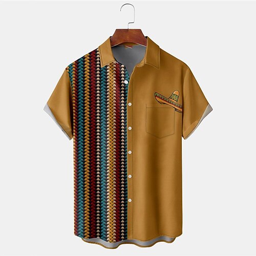 Hombre Camisa camisa hawaiana A Rayas Estampados Geometría Cuello Vuelto Amarillo Exterior Calle Mangas cortas Abotonar Estampado Ropa Tropical Moda Hawaiano Design
Hombre Camisa camisa hawaiana A Rayas Estampados Geometría Cuello Vuelto Amarillo Exterior Calle Mangas cortas Abotonar Estampado Ropa Tropical Moda Hawaiano Design