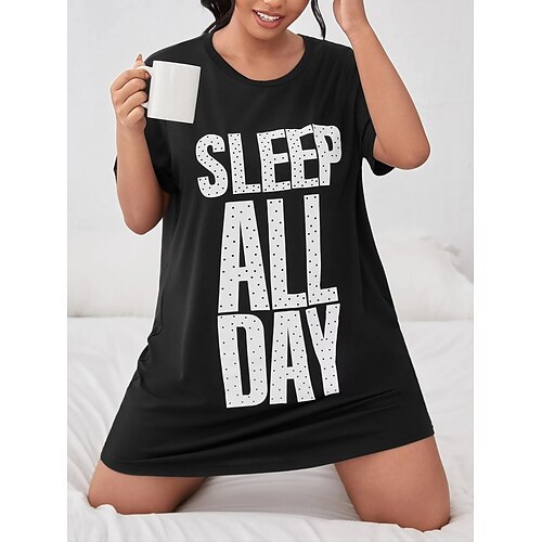 abito t-shirt taglie forti da donna abito casual abito in tee abito nero lettera sonno tutto il giorno mini abito manica corta stampa girocollo moda all'aperto nero primavera estate l xl xxl 3xl 4xl
abito t-shirt taglie forti da donna abito casual abito in tee abito nero lettera sonno tutto il giorno mini abito manica corta stampa girocollo moda all'aperto nero primavera estate l xl xxl 3xl 4xl