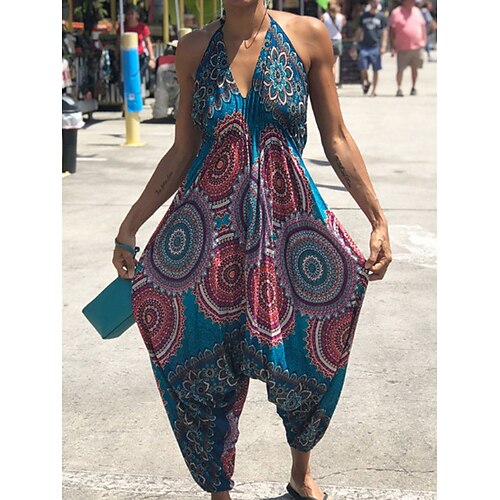 Combinaison Femme Dos Nu Imprimer Imprime Col V Vêtement de rue du quotidien Vacances Standard Bretelle Fine Bleu Taille unique Printemps
Combinaison Femme Dos Nu Imprimer Imprime Col V Vêtement de rue du quotidien Vacances Standard Bretelle Fine Bleu Taille unique Printemps