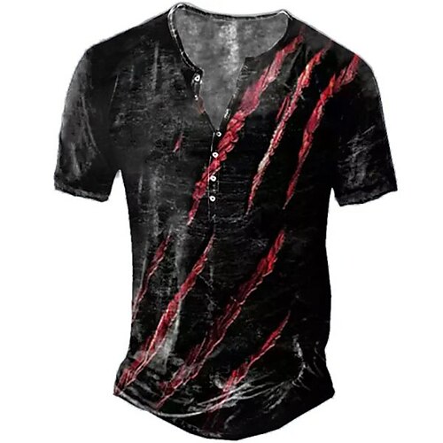 Herre Henley-skjorte T-Shirts Grafisk Fodaftryk / Pote Henley Tøj 3D-udskrivning udendørs Afslappet Kortærmet Knap ned Trykt mønster Mode Designer Bekvem
Herre Henley-skjorte T-Shirts Grafisk Fodaftryk / Pote Henley Tøj 3D-udskrivning udendørs Afslappet Kortærmet Knap ned Trykt mønster Mode Designer Bekvem
