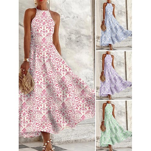 Dame Lang kjole Maxikjole Uformell kjole Swingkjole Sommerkjole Blomstret Mote Fritid utendørs Daglig Ferie Trykt mønster Ermeløs Crew-hals Kjole Normal Rosa Blå Lilla Vår Sommer S M L XL XXL
Dame Lang kjole Maxikjole Uformell kjole Swingkjole Sommerkjole Blomstret Mote Fritid utendørs Daglig Ferie Trykt mønster Ermeløs Crew-hals Kjole Normal Rosa Blå Lilla Vår Sommer S M L XL XXL