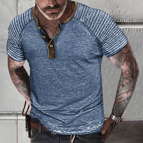 Herre Henly-skjorte عادي Slank plissert Henley utendørs Sport Kortermet Mote Klær Mote Gatemote Fritid hverdag
Herre Henly-skjorte عادي Slank plissert Henley utendørs Sport Kortermet Mote Klær Mote Gatemote Fritid hverdag