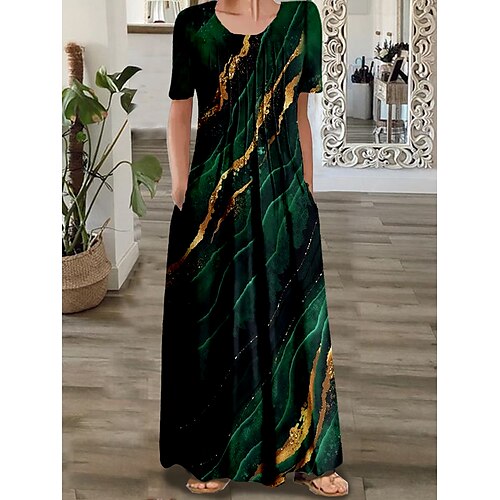 Dame Lang kjole Maxikjole Uformell kjole Print kjole Marmorering Mote Moderne Daglig Feriereise Helg Rynket Lomme Kortermet Crew-hals Kjole Normal Blå Brun Grønn Vår Sommer S M L XL XXL
Dame Lang kjole Maxikjole Uformell kjole Print kjole Marmorering Mote Moderne Daglig Feriereise Helg Rynket Lomme Kortermet Crew-hals Kjole Normal Blå Brun Grønn Vår Sommer S M L XL XXL