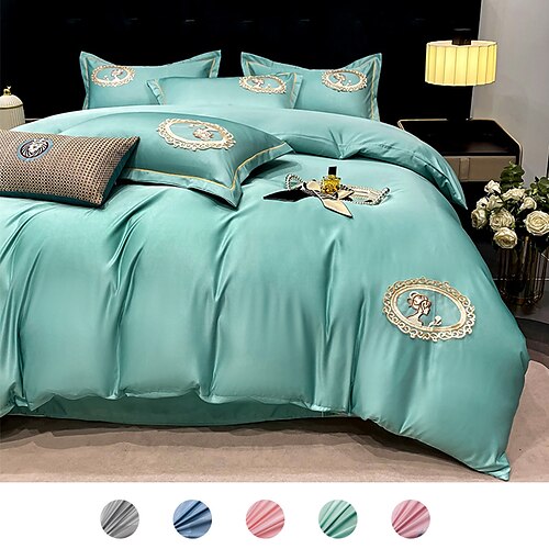 Ensemble de housse de couette en soie lavée brodée délicate de style européen ensembles de literie multicolores doux 4 pièces broderie housse de couette de qualité supérieure avec fermeture à
Ensemble de housse de couette en soie lavée brodée délicate de style européen ensembles de literie multicolores doux 4 pièces broderie housse de couette de qualité supérieure avec fermeture à