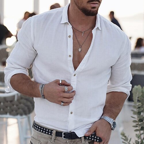 Per uomo Camicia Camicia con bottoni Maglietta informale Nero Bianco Blu Grigio Manica lunga Liscio Collo ripiegabile Strada Giornaliero Abbigliamento Di tendenza Informale Comodo
Per uomo Camicia Camicia con bottoni Maglietta informale Nero Bianco Blu Grigio Manica lunga Liscio Collo ripiegabile Strada Giornaliero Abbigliamento Di tendenza Informale Comodo