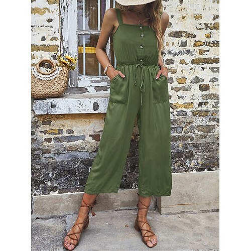 Damen Jumpsuit Taste Tasche Feste Farbe Quadratischer Ausschnitt Basic Brautkleider schlicht Täglich Urlaub Regular Fit Ärmellos Armeegrün S M L XL Frühling
Damen Jumpsuit Taste Tasche Feste Farbe Quadratischer Ausschnitt Basic Brautkleider schlicht Täglich Urlaub Regular Fit Ärmellos Armeegrün S M L XL Frühling