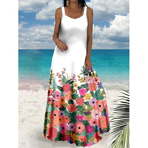 Dame Lang kjole Maxikjole Swingkjole Solkjole Sommerkjole Blomstret Mote Fritid Feriereise Strand Helg Trykt mønster Ermeløs Med stropper Kjole Løstsittende Svart Hvit Vår Sommer S M L XL XXL
Dame Lang kjole Maxikjole Swingkjole Solkjole Sommerkjole Blomstret Mote Fritid Feriereise Strand Helg Trykt mønster Ermeløs Med stropper Kjole Løstsittende Svart Hvit Vår Sommer S M L XL XXL