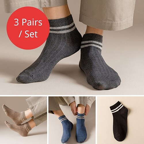 Herren 3 Paare Socken Ankle Socken Niedrig geschnittene Socken Freizeitsocken Schwarz Leicht Braun Farbe Baumwolle Gestreift Casual Täglich Warm Winter Modisch Komfort
Herren 3 Paare Socken Ankle Socken Niedrig geschnittene Socken Freizeitsocken Schwarz Leicht Braun Farbe Baumwolle Gestreift Casual Täglich Warm Winter Modisch Komfort