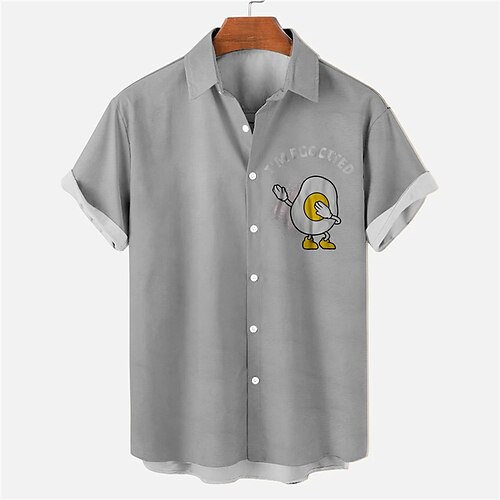 Men's Shirt Letter Graphic Prints Egg Turndown Yellow Blue Green Gray Outdoor Street Short Sleeves Button-Down Print Clothing Apparel Sports Fashion Streetwear Designer
Men's Shirt Letter Graphic Prints Egg Turndown Yellow Blue Green Gray Outdoor Street Short Sleeves Button-Down Print Clothing Apparel Sports Fashion Streetwear Designer
