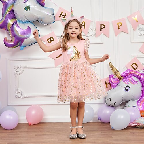 Baby Pige Festkjole Pailletter enhjørning Festkjole Knælang Kjole Ydeevne Blonder Bomuld Rund hals Uden ærmer Prinsesse Kjole 3-7 år Sommer Lyserød
Baby Pige Festkjole Pailletter enhjørning Festkjole Knælang Kjole Ydeevne Blonder Bomuld Rund hals Uden ærmer Prinsesse Kjole 3-7 år Sommer Lyserød