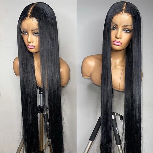 Ekte hår 13x4 blonder foran Parykk Midtdel Brasiliansk hår Rett Svart Parykk 150% Hair Tetthet med baby hår limfrie Pre-Plucked Til Dame Blondeparykker med menneskehår
Ekte hår 13x4 blonder foran Parykk Midtdel Brasiliansk hår Rett Svart Parykk 150% Hair Tetthet med baby hår limfrie Pre-Plucked Til Dame Blondeparykker med menneskehår