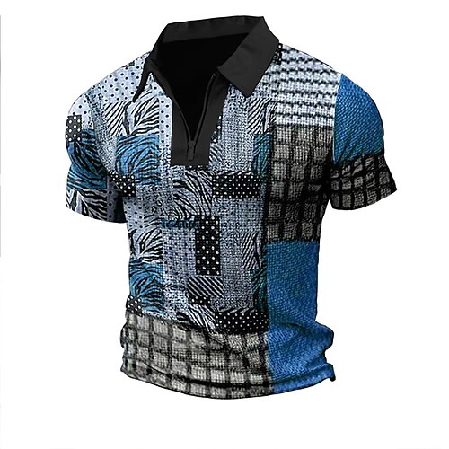 Per uomo POLO Camicia da golf Golf Polo con zip Color Block Stampe astratte Geometria Collo ripiegabile Nero Giallo Vino Blu Reale Blu Esterno Strada Maniche corte Cerniera Stampa Abbigliamento Di
Per uomo POLO Camicia da golf Golf Polo con zip Color Block Stampe astratte Geometria Collo ripiegabile Nero Giallo Vino Blu Reale Blu Esterno Strada Maniche corte Cerniera Stampa Abbigliamento Di
