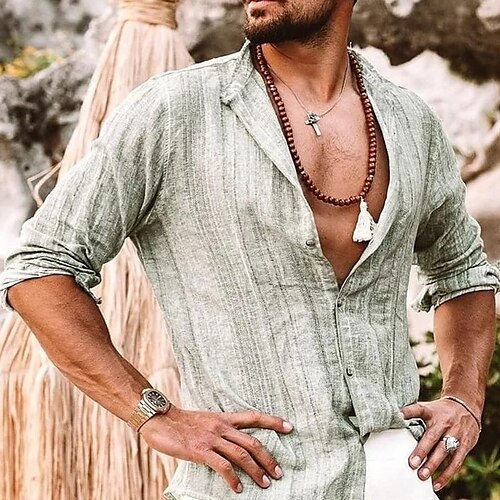 Herre Skjorte Hawaii skjorte Stribet Grafiske tryk Aftæpning Grøn udendørs Gade Langærmet Knap ned Trykt mønster Tøj Sport Mode Gade Designer
Herre Skjorte Hawaii skjorte Stribet Grafiske tryk Aftæpning Grøn udendørs Gade Langærmet Knap ned Trykt mønster Tøj Sport Mode Gade Designer