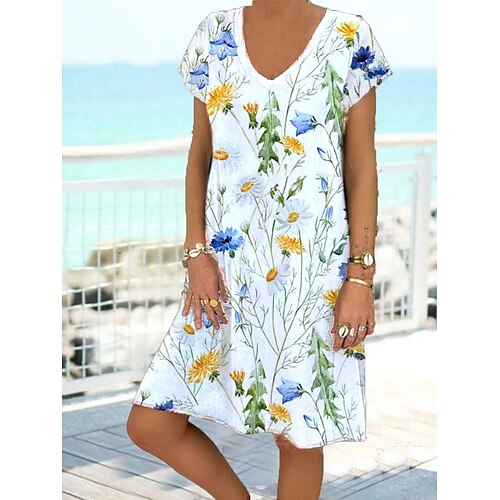 Per donna Abito a maglietta Abito casual Vestito a trapezio Floreale Stampa A V Mini abito Attivo Di tendenza Giornaliero Per uscire Manica corta Standard Bianco Rosa Blu Estate Primavera S M L XL XXL
Per donna Abito a maglietta Abito casual Vestito a trapezio Floreale Stampa A V Mini abito Attivo Di tendenza Giornaliero Per uscire Manica corta Standard Bianco Rosa Blu Estate Primavera S M L XL XXL