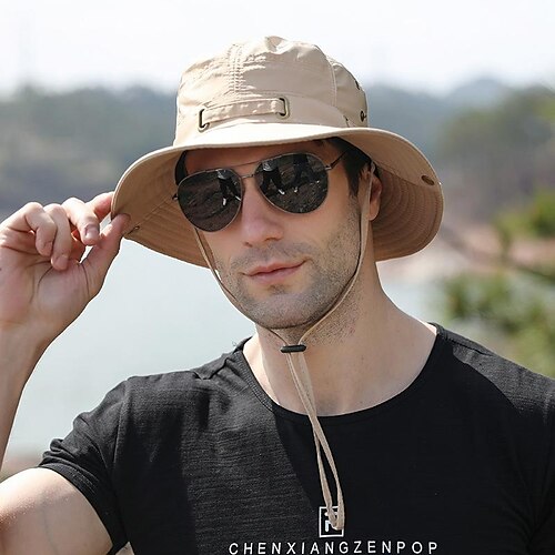 

Men's Women's Sun Hat Bucket Hat Fishing Hat Wide Brim Outdoor Waterproof Portable UV Sun Protection UPF50 Hat Navy Black Wine for Fishing Climbing Beach