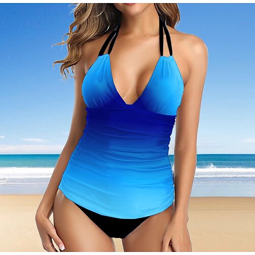 Mulheres Roupa de Banho Tankini 2 partes Normal roupa de banho 2 Peças Estampado Cor gradiente Vermelho Azul Roxo Malha Íntima Fatos de banho Esportivo Roupa de Praia Verão
Mulheres Roupa de Banho Tankini 2 partes Normal roupa de banho 2 Peças Estampado Cor gradiente Vermelho Azul Roxo Malha Íntima Fatos de banho Esportivo Roupa de Praia Verão