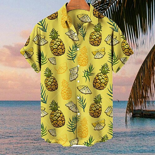 Hombre Camisa camisa hawaiana Piña Estampados Cuello Vuelto Amarillo Exterior Calle Mangas cortas Abotonar Estampado Ropa Deportes Moda Ropa de calle Design
Hombre Camisa camisa hawaiana Piña Estampados Cuello Vuelto Amarillo Exterior Calle Mangas cortas Abotonar Estampado Ropa Deportes Moda Ropa de calle Design