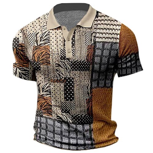 Herre POLO T-skjorte Golf skjorte Blomstret Fargeblokk Grafiske trykk Aftæpning Kakifarget utendørs Gate Kort Erme Knapp ned Trykt mønster Klær Sport Mote Gatemote Designer
Herre POLO T-skjorte Golf skjorte Blomstret Fargeblokk Grafiske trykk Aftæpning Kakifarget utendørs Gate Kort Erme Knapp ned Trykt mønster Klær Sport Mote Gatemote Designer