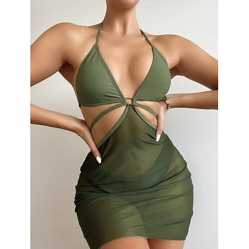 Women's Swimwear Swim Dress Normal Swimsuit 2 Piece Solid Color Black Brown Green Bathing Suits Sports Summer
Women's Swimwear Swim Dress Normal Swimsuit 2 Piece Solid Color Black Brown Green Bathing Suits Sports Summer