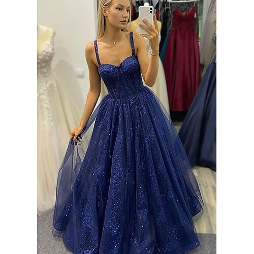 Da ballo Linea-A Abiti da ballo Brillante e glitterato Vestito Formale Lungo Senza maniche A cuore Tulle Scollato sul retro con Lustrini A pieghe 2023
Da ballo Linea-A Abiti da ballo Brillante e glitterato Vestito Formale Lungo Senza maniche A cuore Tulle Scollato sul retro con Lustrini A pieghe 2023