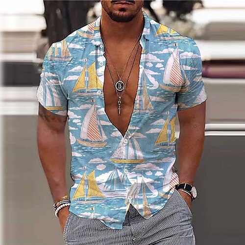 Homens Camisa Social Camisa havaiana Estampas Abstratas Barco Aberto para a Lateral Azul Rua Casual Manga Curta Botão para baixo Imprimir Roupa Tropical Esportes Roupa de rua Designer
Homens Camisa Social Camisa havaiana Estampas Abstratas Barco Aberto para a Lateral Azul Rua Casual Manga Curta Botão para baixo Imprimir Roupa Tropical Esportes Roupa de rua Designer