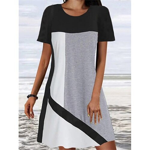 Per donna Vestito casual Abito a T shirt Abito estivo Color Block Collage Girocollo Mini abito Attivo Di tendenza Esterno Giornaliero Manica corta Morbido Grigio Primavera Estate S M L XL XXL
Per donna Vestito casual Abito a T shirt Abito estivo Color Block Collage Girocollo Mini abito Attivo Di tendenza Esterno Giornaliero Manica corta Morbido Grigio Primavera Estate S M L XL XXL