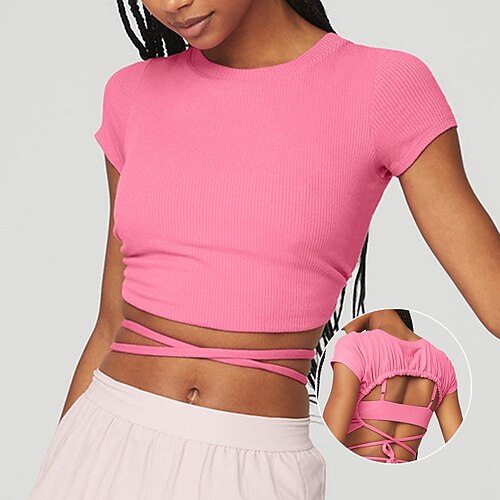 Dame Yoga Top Stroppet Beskåret Helfarve Sort Lys pink Bomuld Yoga Fitness Gym Træning Toppe Kortærmet Sport Sportstøj Åndbart Svedtransporende Bekvem Mikroelastisk
Dame Yoga Top Stroppet Beskåret Helfarve Sort Lys pink Bomuld Yoga Fitness Gym Træning Toppe Kortærmet Sport Sportstøj Åndbart Svedtransporende Bekvem Mikroelastisk