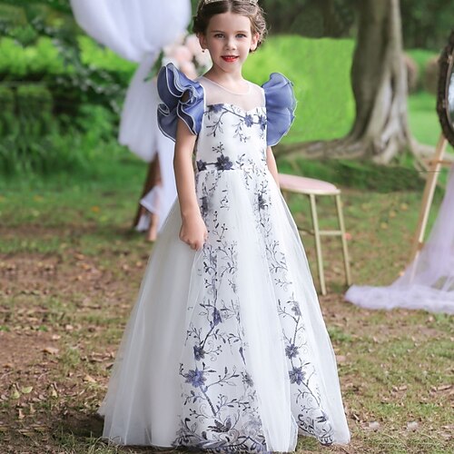 Barn Jente Festkjole Blomstret Festkjole Maksi Kjole Ytelse Rynket Crew-hals Kortermet Elegant Kjole 4-13 år Vår Rosa Blå Lilla
Barn Jente Festkjole Blomstret Festkjole Maksi Kjole Ytelse Rynket Crew-hals Kortermet Elegant Kjole 4-13 år Vår Rosa Blå Lilla