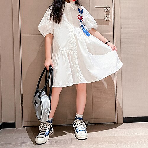 Bambino Da ragazza Vestito Animali Vestito Esterno Colletto Mao Manica corta Festività Vestito 7-13 anni Estate Bianco
Bambino Da ragazza Vestito Animali Vestito Esterno Colletto Mao Manica corta Festività Vestito 7-13 anni Estate Bianco