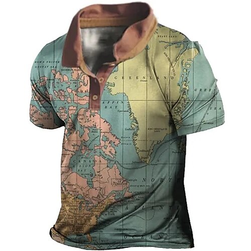 Per uomo POLO Camicia da golf Golf Mappa Stampe astratte Collo ripiegabile Blu Esterno Strada Maniche corte Bottone giù Stampa Abbigliamento Sportivo Di tendenza Streetwear Originale
Per uomo POLO Camicia da golf Golf Mappa Stampe astratte Collo ripiegabile Blu Esterno Strada Maniche corte Bottone giù Stampa Abbigliamento Sportivo Di tendenza Streetwear Originale