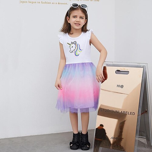 Bambino Da ragazza Vestito Cartoni animati Unicorno Abito casual Asimmetrico Vestito Informale Girocollo Manica corta Informale Vestito 2-8 anni Primavera Bianco
Bambino Da ragazza Vestito Cartoni animati Unicorno Abito casual Asimmetrico Vestito Informale Girocollo Manica corta Informale Vestito 2-8 anni Primavera Bianco