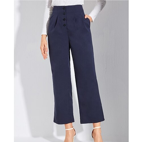Dame Bred Bukseben Bukser Gul Blå Mote Arbeid Daglig Sidelommer Bred Bukseben Ankel-lengde Komfort Helfarge S M L XL 2XL
Dame Bred Bukseben Bukser Gul Blå Mote Arbeid Daglig Sidelommer Bred Bukseben Ankel-lengde Komfort Helfarge S M L XL 2XL