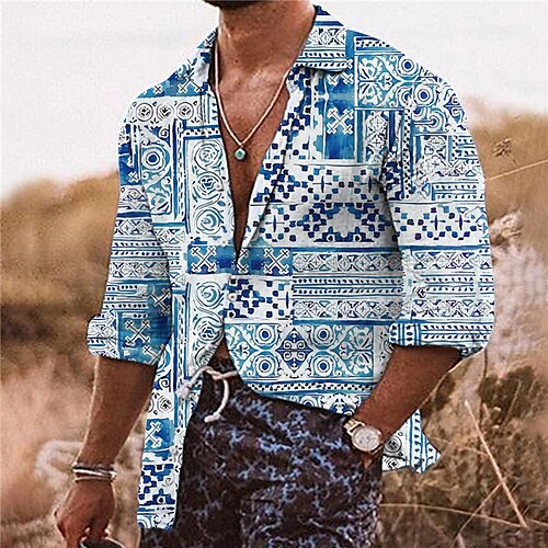 Herren Hemd Grafik-Drucke Geometrie Umlegekragen Gelb Blau Grau Outdoor Strasse Langarm Button-Down Bedruckt Bekleidung Tropisch Modisch Boho Designer
Herren Hemd Grafik-Drucke Geometrie Umlegekragen Gelb Blau Grau Outdoor Strasse Langarm Button-Down Bedruckt Bekleidung Tropisch Modisch Boho Designer
