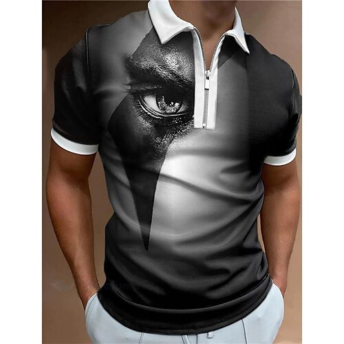 Herre POLO Trøje Golftrøje Zip Polo Grafiske tryk Øjne Aftæpning Rød Blå Grøn Grå udendørs Gade Kort Ærme Lynlås Trykt mønster Tøj Mode Designer Afslappet Åndbart
Herre POLO Trøje Golftrøje Zip Polo Grafiske tryk Øjne Aftæpning Rød Blå Grøn Grå udendørs Gade Kort Ærme Lynlås Trykt mønster Tøj Mode Designer Afslappet Åndbart
