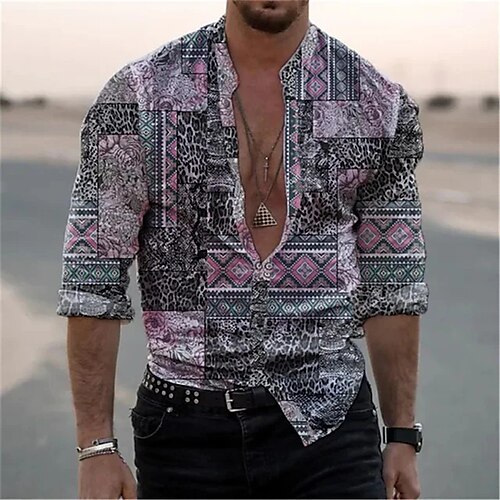 Herren Hemd Stammes Grafik-Drucke Vintage Umlegekragen Purpur Outdoor Strasse Langarm Button-Down Bedruckt Bekleidung Sport Modisch Strassenmode Designer
Herren Hemd Stammes Grafik-Drucke Vintage Umlegekragen Purpur Outdoor Strasse Langarm Button-Down Bedruckt Bekleidung Sport Modisch Strassenmode Designer