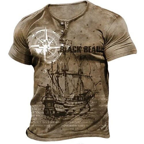 Per uomo Camicia Henley Magliette Pop art Nave Henley Abbigliamento Stampa 3D Esterno Informale Manica corta Bottone giù Stampa Di tendenza Originale Comodo
Per uomo Camicia Henley Magliette Pop art Nave Henley Abbigliamento Stampa 3D Esterno Informale Manica corta Bottone giù Stampa Di tendenza Originale Comodo