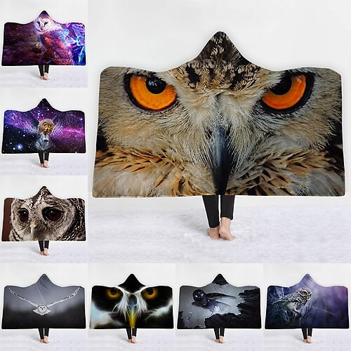 Manta con capucha con estampado 3d de búho de pájaro para adultos y niños, sofá cálido para llevar, sofá, escuela, hogar, viaje
Manta con capucha con estampado 3d de búho de pájaro para adultos y niños, sofá cálido para llevar, sofá, escuela, hogar, viaje