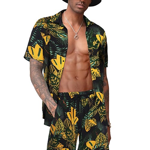 Herren Hemd Hawaiihemd Sommerhemd Grafik-Drucke Palmblatt Umlegekragen Gelb Strasse Casual Kurze Ärmel Button-Down Bedruckt Bekleidung Tropisch Sport Strassenmode Designer
Herren Hemd Hawaiihemd Sommerhemd Grafik-Drucke Palmblatt Umlegekragen Gelb Strasse Casual Kurze Ärmel Button-Down Bedruckt Bekleidung Tropisch Sport Strassenmode Designer