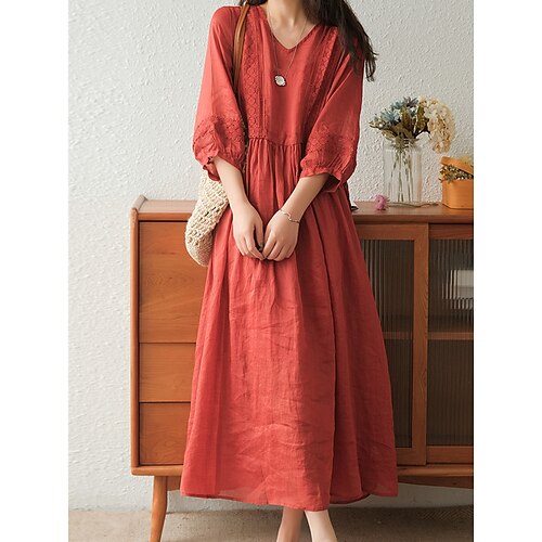 Per donna Abito in cotone e lino Abito casual Vestito longuette Misto cotone Essenziale Informale Esterno Giornaliero A V Increspato Manica a 3/4 Estate Primavera 2023 Morbido Nero Bianco Giallo
Per donna Abito in cotone e lino Abito casual Vestito longuette Misto cotone Essenziale Informale Esterno Giornaliero A V Increspato Manica a 3/4 Estate Primavera 2023 Morbido Nero Bianco Giallo
