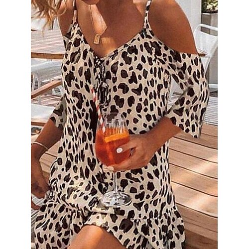 Dame Uformell kjole Print kjole Løs kjole Leopard Blomstret Rynket Trykt mønster V-hals Mini kjole Aktiv Mote utendørs Daglig Kortermet Løstsittende Hvit Rød Sommer Vår S M L XL XXL
Dame Uformell kjole Print kjole Løs kjole Leopard Blomstret Rynket Trykt mønster V-hals Mini kjole Aktiv Mote utendørs Daglig Kortermet Løstsittende Hvit Rød Sommer Vår S M L XL XXL