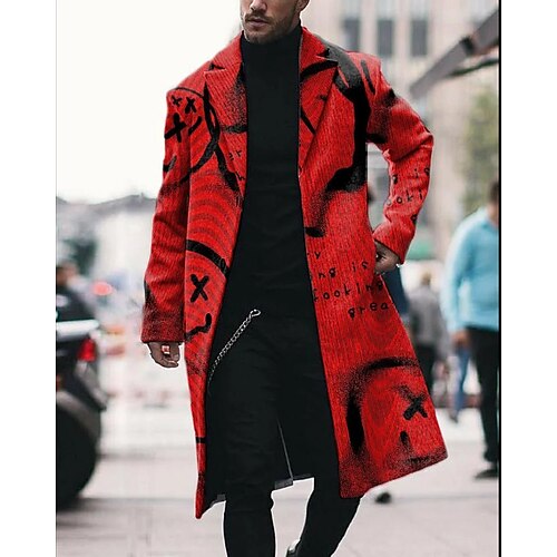 Per uomo Cappotto Tenere al caldo Ufficio Monopetto Stampe astratte Faccia sorridente Grafica stampata in 3D Collo ripiegabile Di tendenza Giacca Capispalla Manica lunga Tasche Autunno inverno
Per uomo Cappotto Tenere al caldo Ufficio Monopetto Stampe astratte Faccia sorridente Grafica stampata in 3D Collo ripiegabile Di tendenza Giacca Capispalla Manica lunga Tasche Autunno inverno