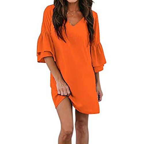 Dame Afslappet påklædning Sommerkjole Løs kjole Vanlig Drapering V-hals Mini kjole Basale Mode udendørs Daglig 3/4-ærmer Løstsiddende Sort Hvid Vin Forår Sommer S M L XL XXL
Dame Afslappet påklædning Sommerkjole Løs kjole Vanlig Drapering V-hals Mini kjole Basale Mode udendørs Daglig 3/4-ærmer Løstsiddende Sort Hvid Vin Forår Sommer S M L XL XXL