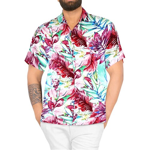Men's Shirt Summer Hawaiian Shirt Floral Graphic Prints Turndown Pink Outdoor Street Short Sleeves Button-Down Print Clothing Apparel Tropical Fashion Hawaiian Designer
Men's Shirt Summer Hawaiian Shirt Floral Graphic Prints Turndown Pink Outdoor Street Short Sleeves Button-Down Print Clothing Apparel Tropical Fashion Hawaiian Designer