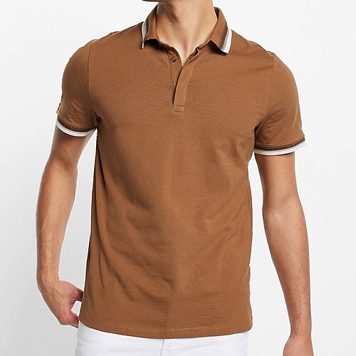 Herre Skjorte POLO T-skjorte utendørs Avslappet Polokrage Ribbet polokrage Kortermet Gatemote Stilfull Helfarge عادي Knapp foran Sommer Normal Hvit Mørk Marineblå kaffe Skjorte
Herre Skjorte POLO T-skjorte utendørs Avslappet Polokrage Ribbet polokrage Kortermet Gatemote Stilfull Helfarge عادي Knapp foran Sommer Normal Hvit Mørk Marineblå kaffe Skjorte